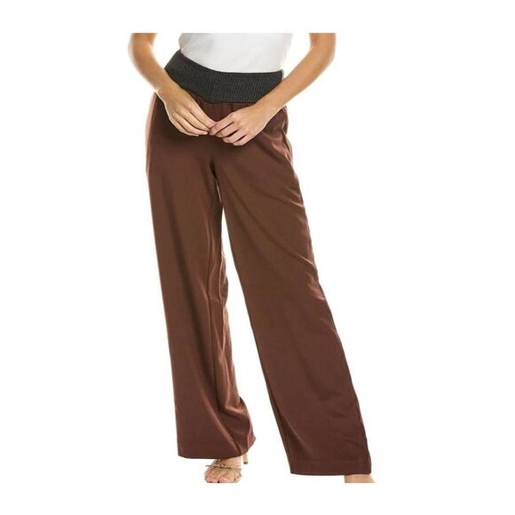 WeWoreWhat Low Rise V-Pant in Cacao Size Small - Picture 1 of 8